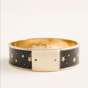 Black And Goldtone Star Cuff Bracelet